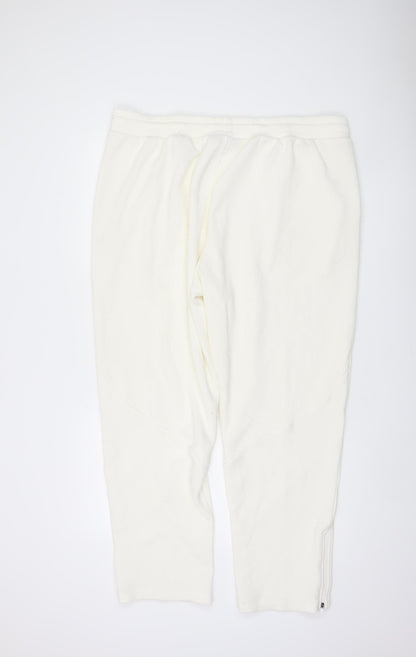 Womens UK Size 20 Marks and Spencer Relaxed Fit Jogger Ivory Trousers