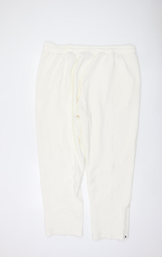 Womens UK Size 20 Marks and Spencer Relaxed Fit Jogger Ivory Trousers