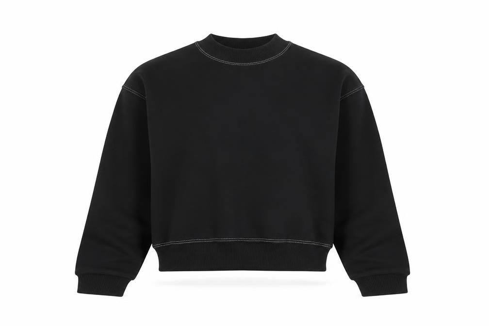 Womens UK Size S Pull & Bear Black Pullover Sweatshirt