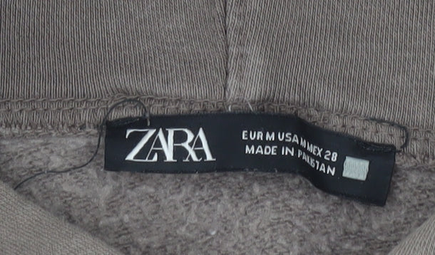 Zara Women's Brown Pullover Hoodie Size 12