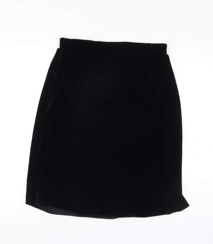 Marks and Spencer Women's Black Velvet Pencil Skirt Size 12