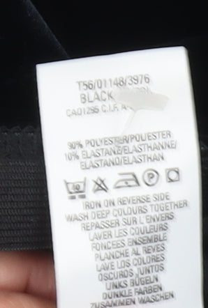 Marks and Spencer Women's Black Velvet Pencil Skirt Size 12