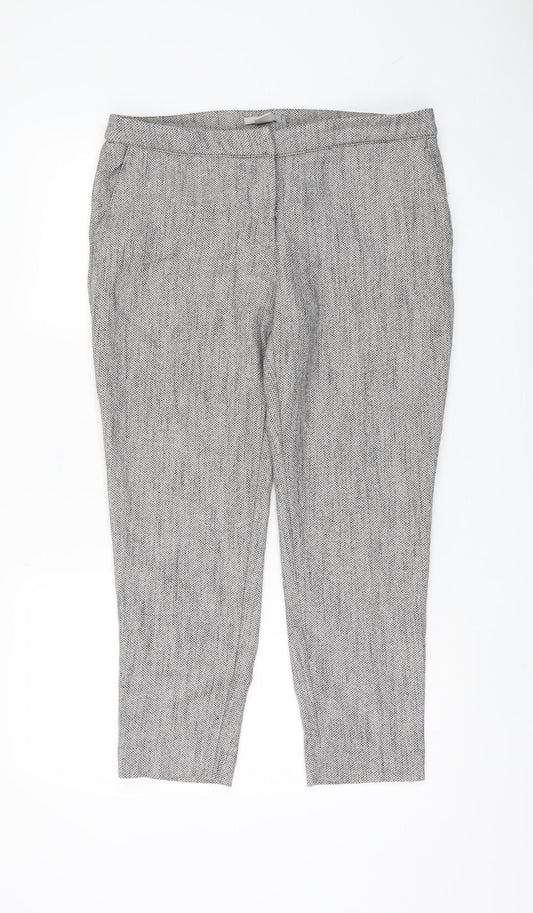Womens UK Size 12 H&M Regular Fit Workwear Casual Grey Trousers
