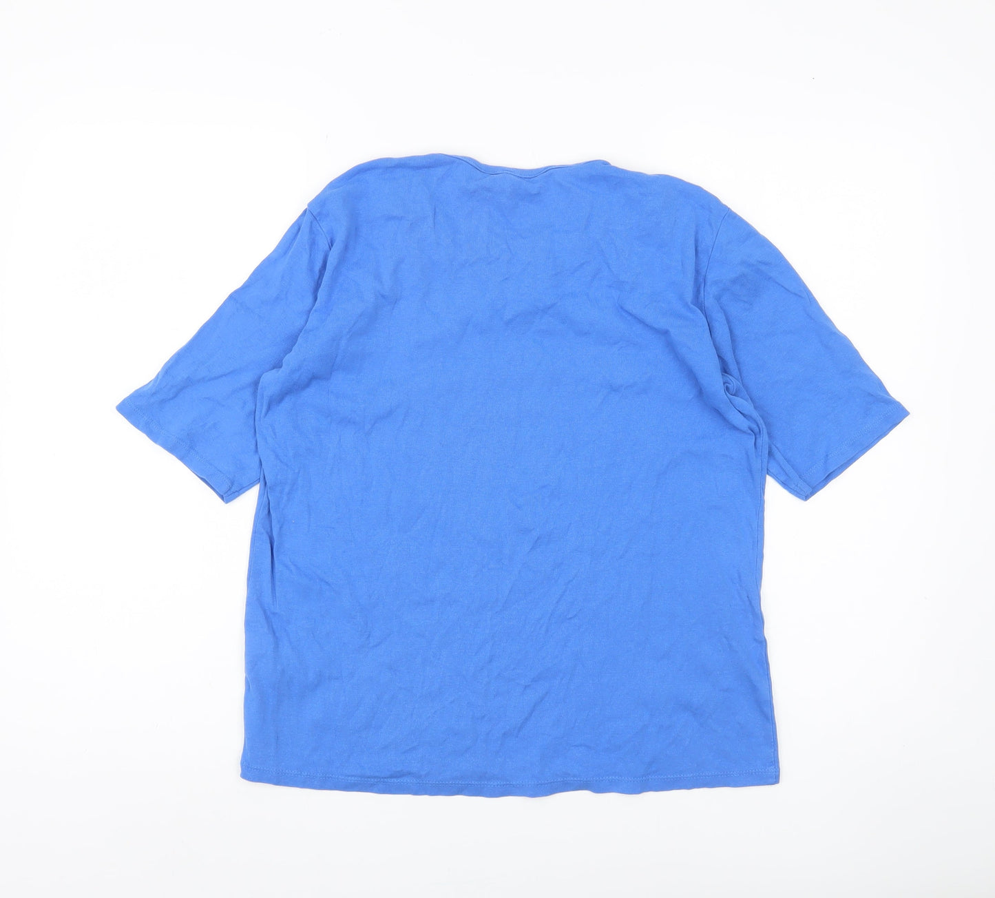 Vle Women's Blue Crew Neck T-Shirt M Size