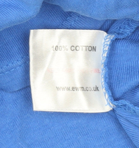 Vle Women's Blue Crew Neck T-Shirt M Size