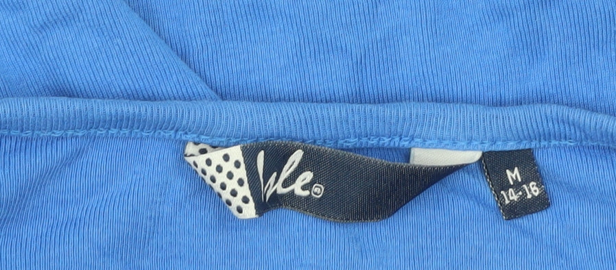 Vle Women's Blue Crew Neck T-Shirt M Size