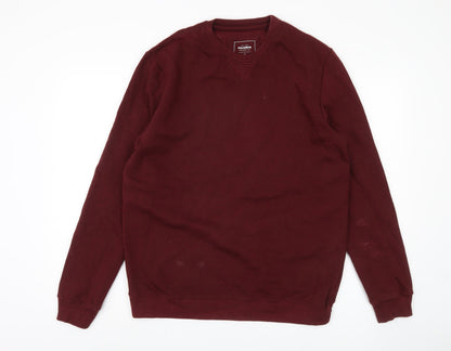 Mens UK Size M Pull & Bear Red Pullover Sweatshirt