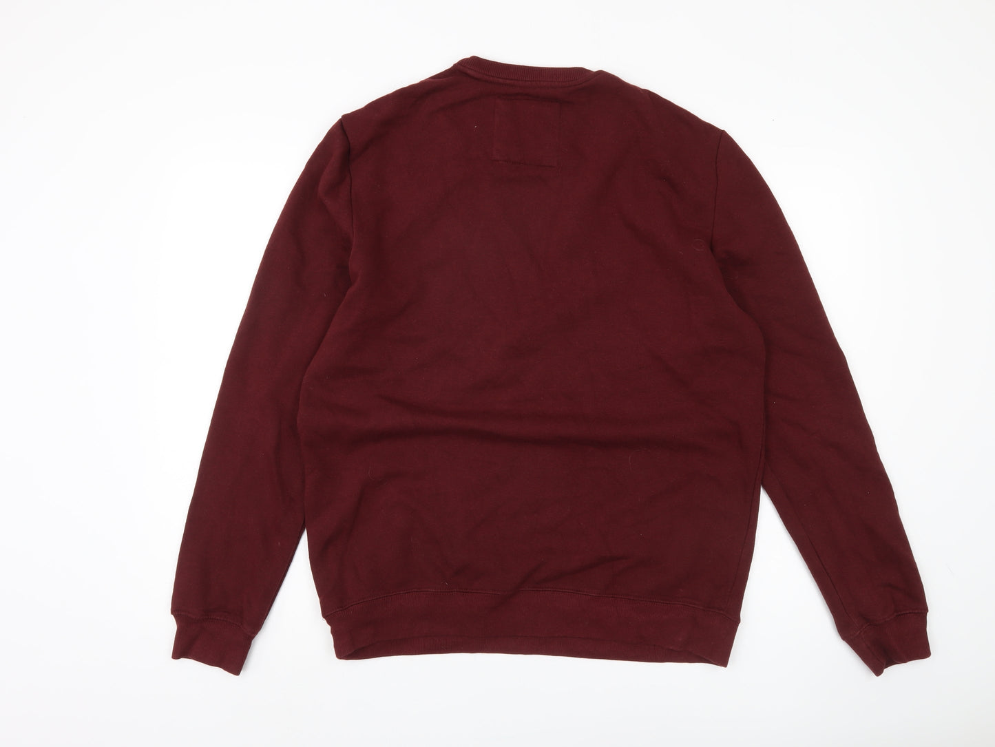 Mens UK Size M Pull & Bear Red Pullover Sweatshirt