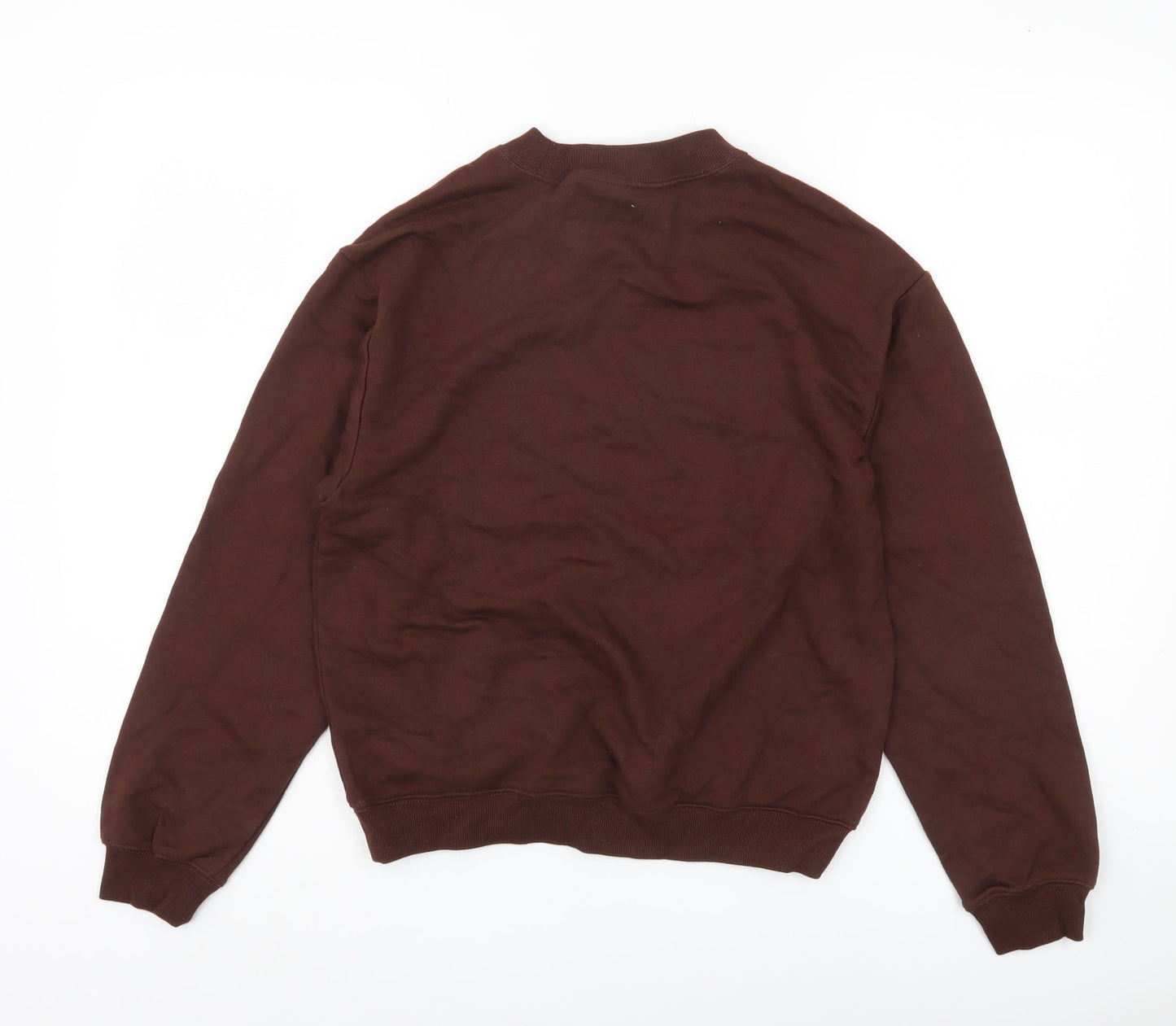 Monki Women's Brown Pullover Sweatshirt 2XS