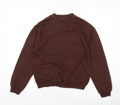 Monki Women's Brown Pullover Sweatshirt 2XS