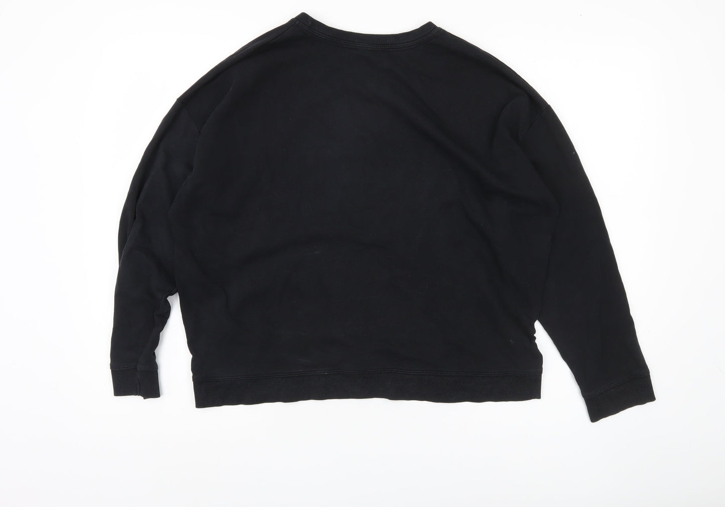 New Look Women's Black Graphic Sweatshirt Size M