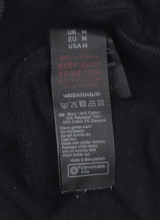 New Look Women's Black Graphic Sweatshirt Size M