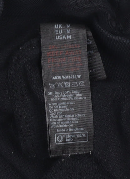 New Look Women's Black Graphic Sweatshirt Size M