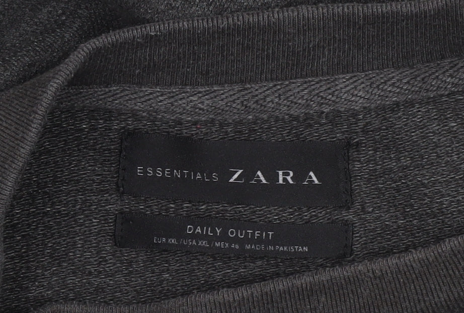 ZARA Men's Grey 2XL Pullover Sweatshirt