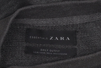 ZARA Men's Grey 2XL Pullover Sweatshirt