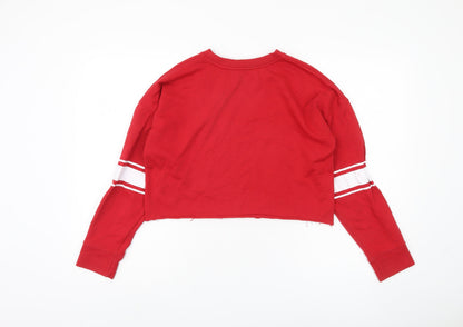 New Look Women's Red Logo Sweatshirt Size 12