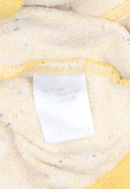 John Lewis Boys Yellow Full Zip Hoodie, 11 Years