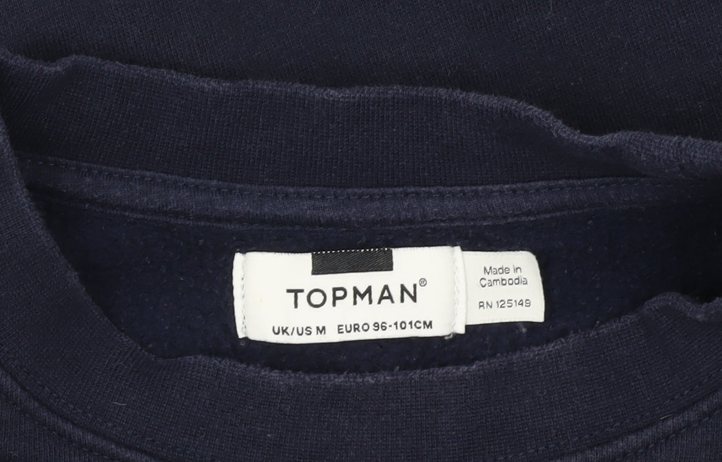 Topman Men's Blue Pullover Sweatshirt M