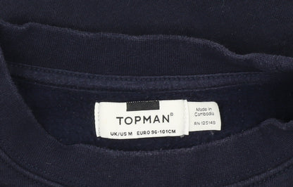 Topman Men's Blue Pullover Sweatshirt M
