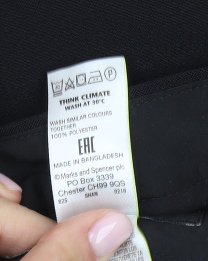 Marks and Spencer Men's Black Slim Trousers, M