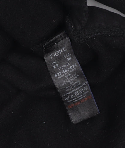 Womens UK Size XS NEXT Black Pullover Hoodie
