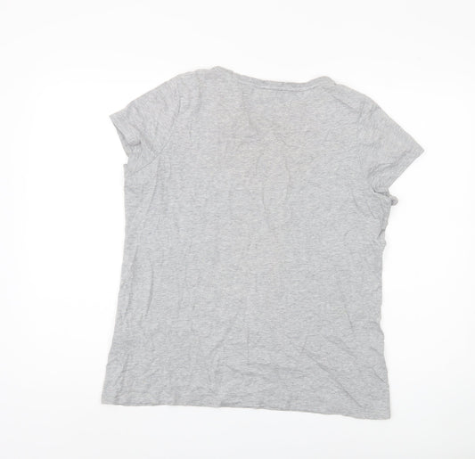 Womens UK Size 12 Fat Face Grey Jersey T-Shirt