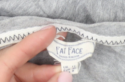 Womens UK Size 12 Fat Face Grey Jersey T-Shirt