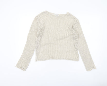 Marks and Spencer Women's Beige Knit Pullover Jumper - S