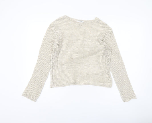Marks and Spencer Women's Beige Knit Pullover Jumper - S