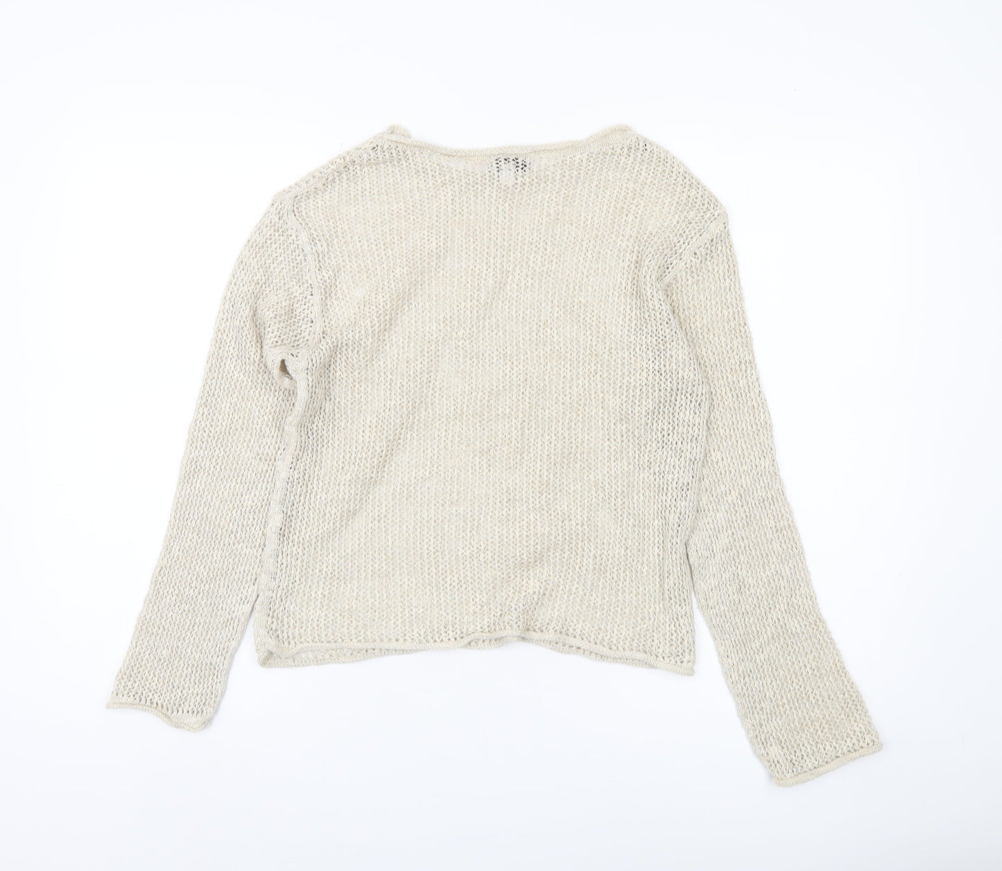 Marks and Spencer Women's Beige Knit Pullover Jumper - S