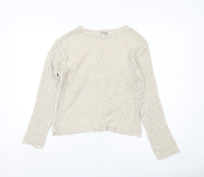Marks and Spencer Women's Beige Knit Pullover Jumper - S