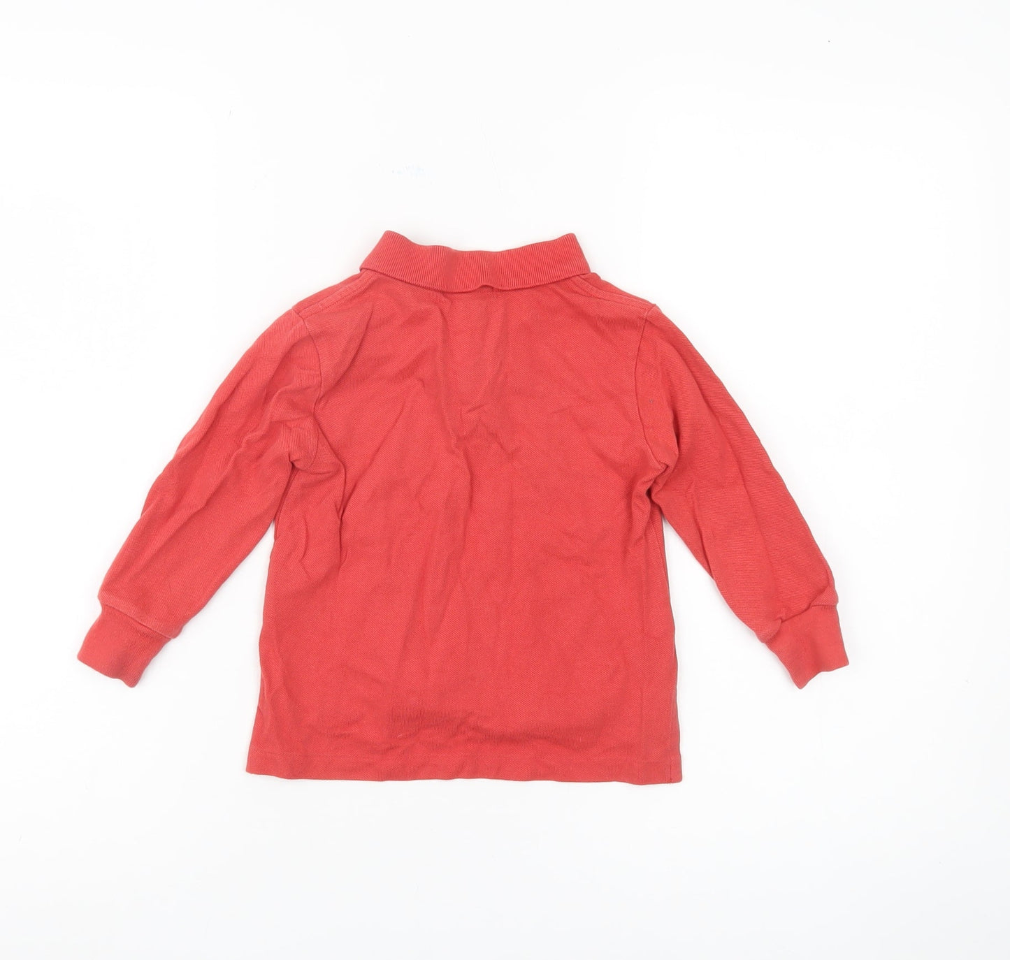 Ralph Lauren Boys Red Long Sleeve Polo Shirt 2 Years