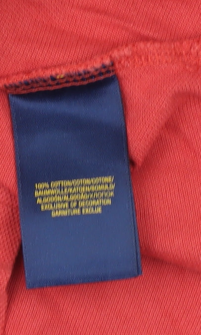 Ralph Lauren Boys Red Long Sleeve Polo Shirt 2 Years