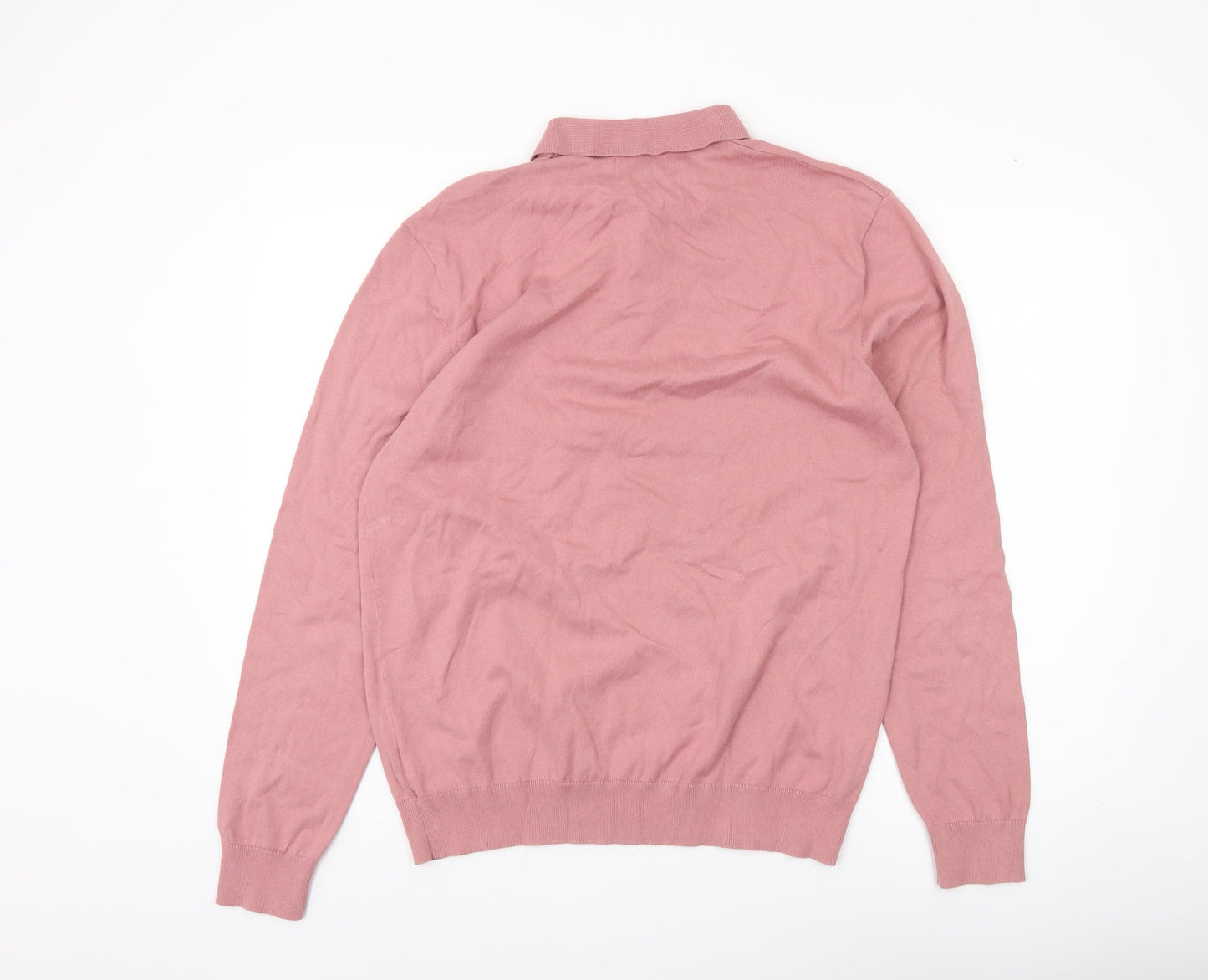 Next Men's Pink Collared Pullover Jumper L