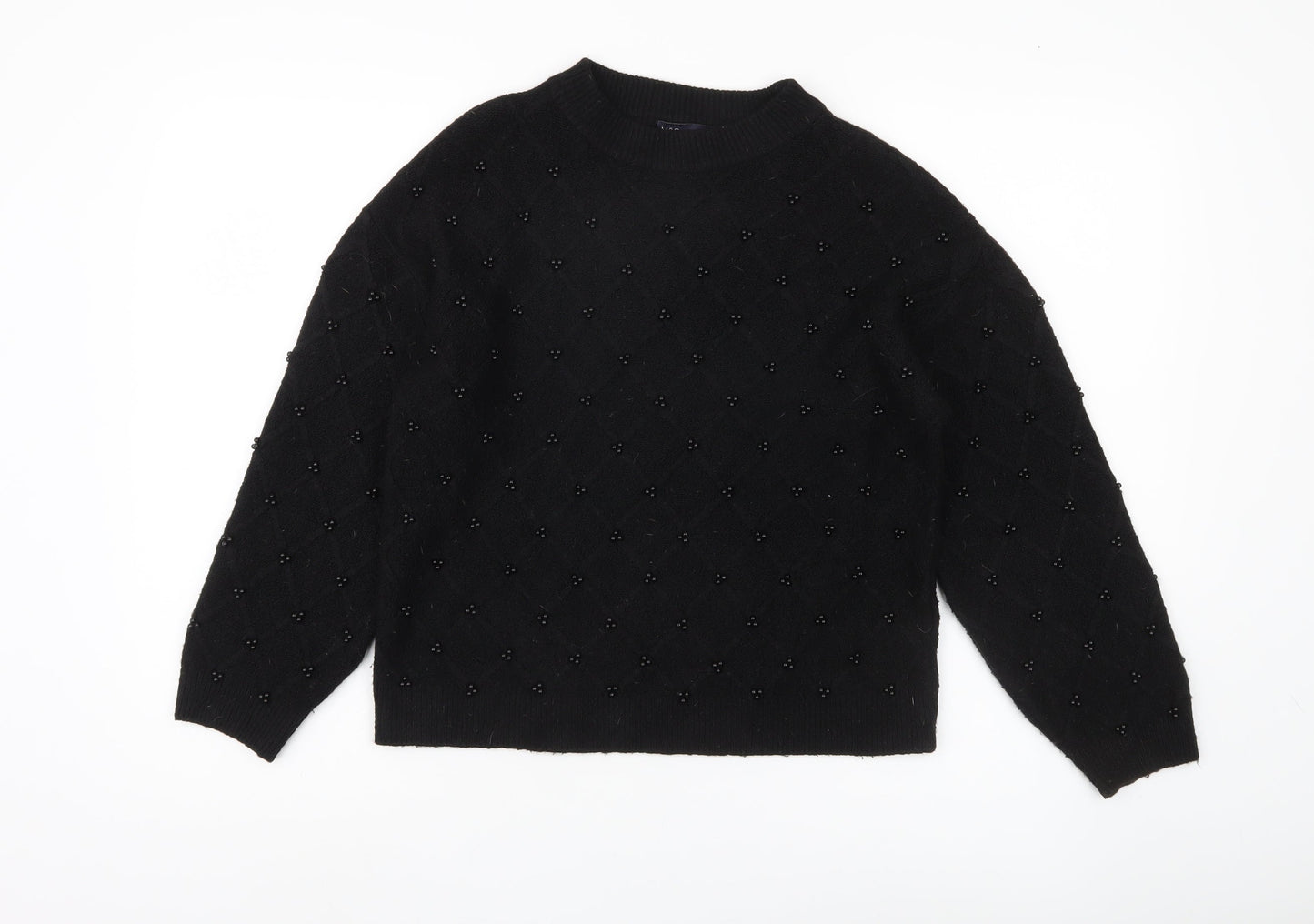 Womens UK Size S Marks and Spencer Black Pullover Jumper