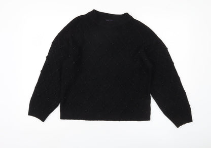 Womens UK Size S Marks and Spencer Black Pullover Jumper