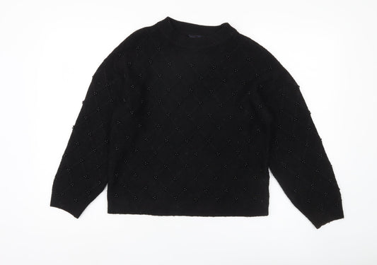 Womens UK Size S Marks and Spencer Black Pullover Jumper