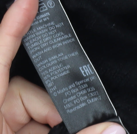 Womens UK Size S Marks and Spencer Black Pullover Jumper