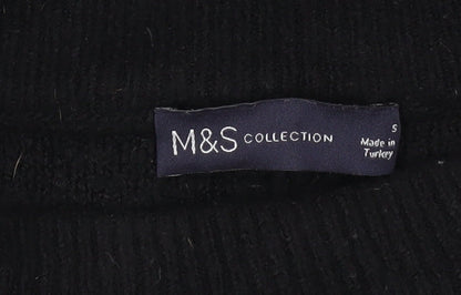 Womens UK Size S Marks and Spencer Black Pullover Jumper
