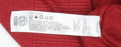 Womens UK Size 10 Debenhams Red Pullover Jumper