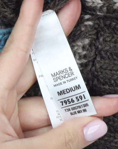 Womens UK Size M Marks and Spencer Multicoloured Cardigan Jumper