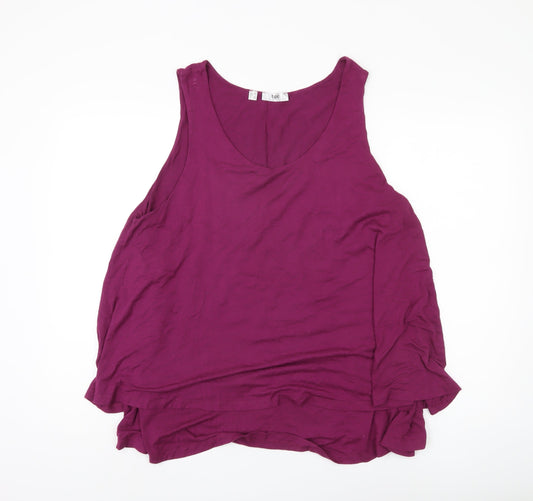 Additional front view of bpc bonprix Women's Purple XL V-Neck Tank