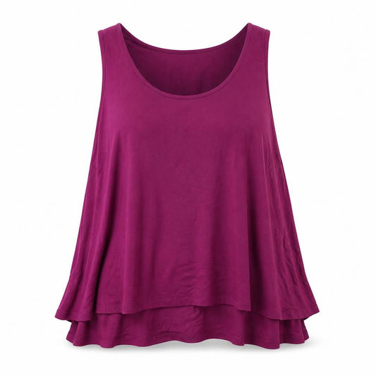 Front view of bpc bonprix Women's Purple XL V-Neck Tank