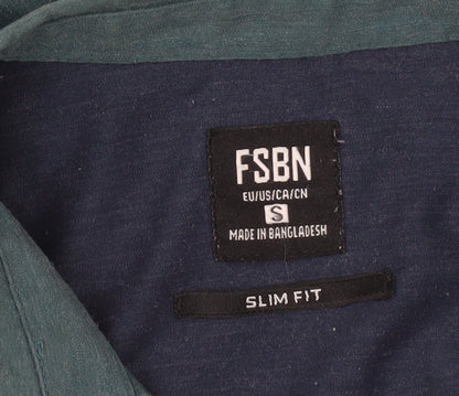FSBN Men's Slim Fit Colourblock Casual Shirt, S