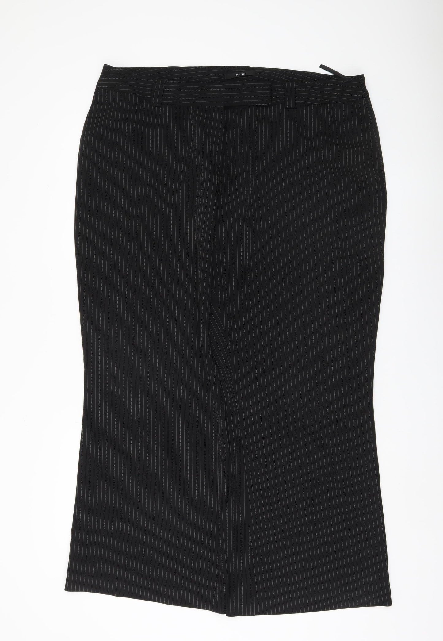 Womens UK Size 20 South Regular Fit Business Formal Black Trousers