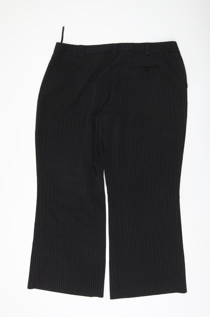 Womens UK Size 20 South Regular Fit Business Formal Black Trousers