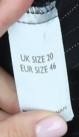 Womens UK Size 20 South Regular Fit Business Formal Black Trousers