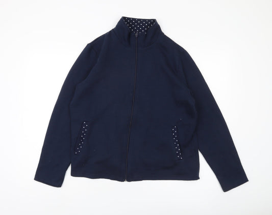 Damart Women's Blue Jacket, Size 14/16, Full Zip