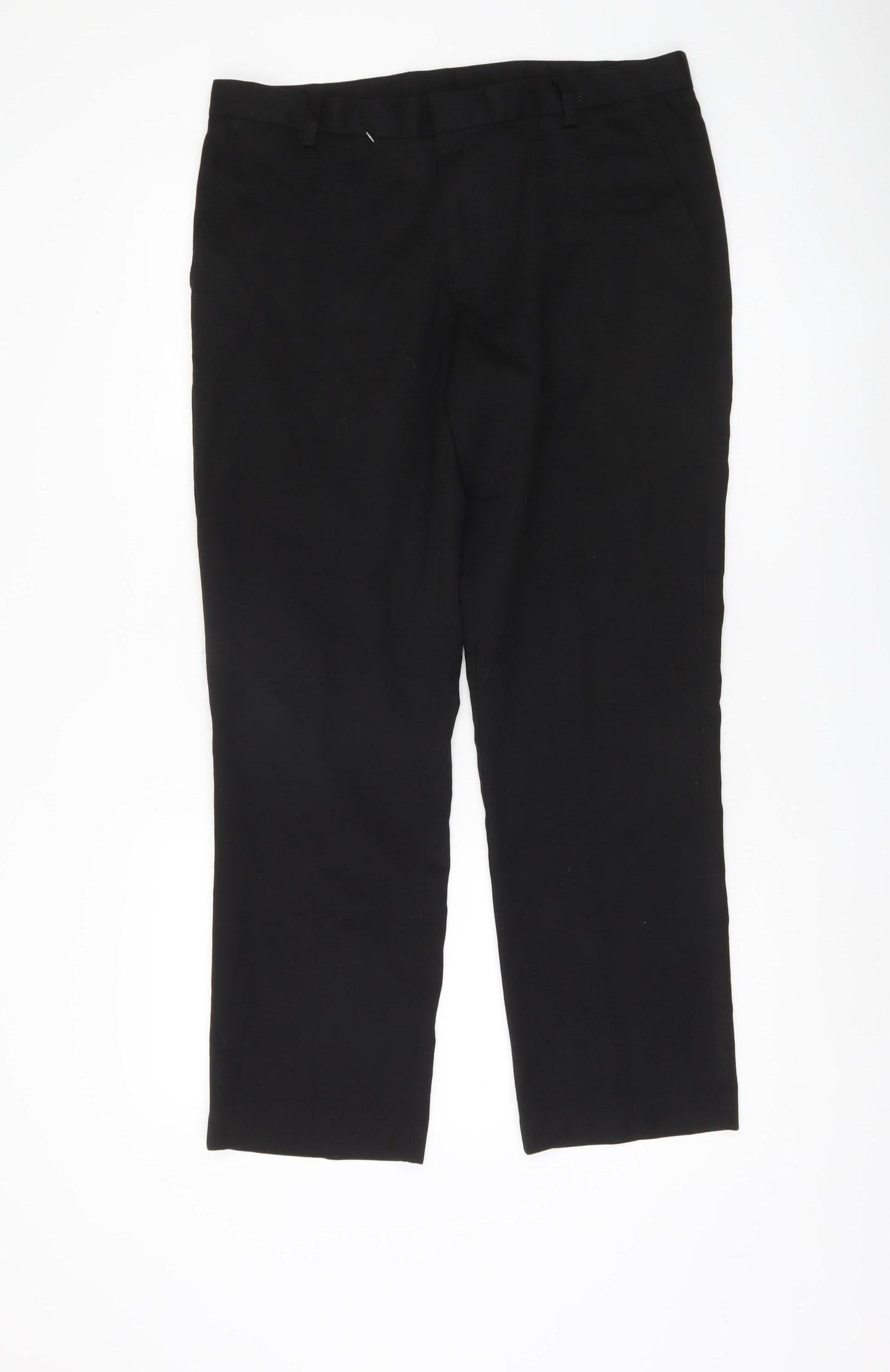 Mens UK Size 34 S Burton Menswear Regular Fit Dress Pants Black Trousers