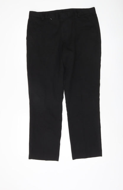 Mens UK Size 34 S Burton Menswear Regular Fit Dress Pants Black Trousers